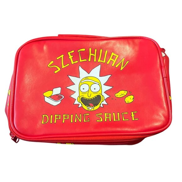 Rick and Morty Szechuan Sauce Red Insulated Lunch Box Nuggets And Dippin Sauce - Picture 1 of 6